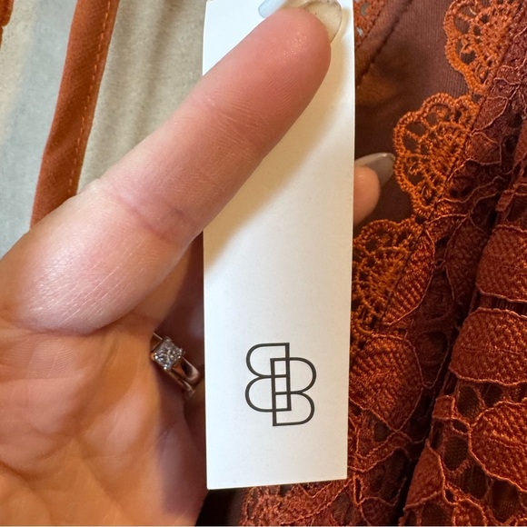 Baltic Born Terracotta Lace Maxi Dress Warm brown Orange Boho NWT XXL - Picture 7 of 12